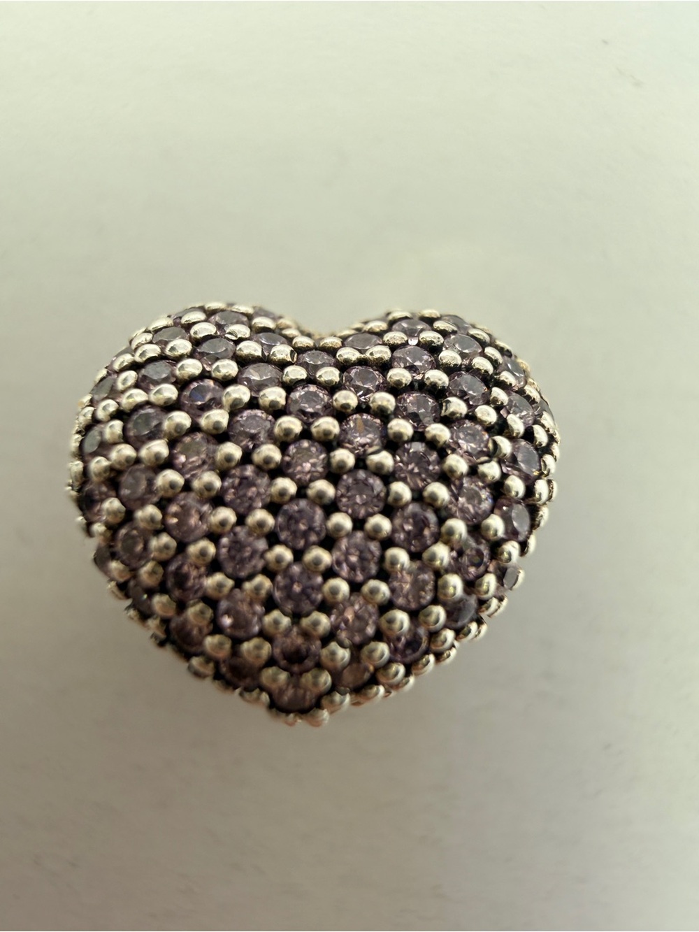 Retired Pandora Open My Heart Pink Pavé Clip Charm (791427PCZ). 925 ALE
